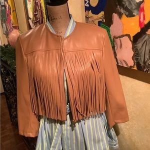 Fully lined fringed jacket